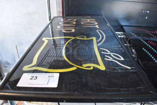 Hot Soup Light Up Sign. 30.5x4x15.5. Tested and Working! - Image 2 of 3