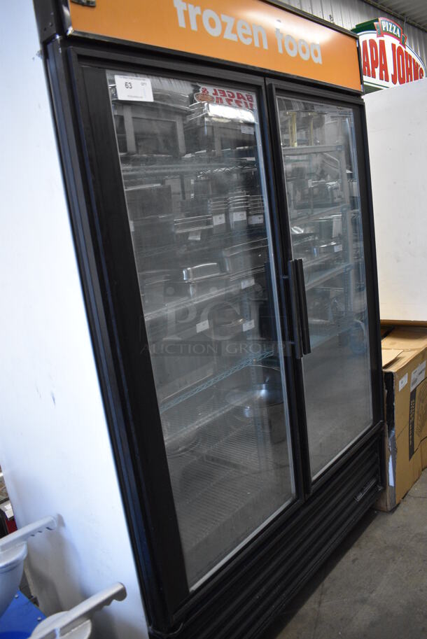 True Model GDM-49F Metal Commercial 2 Door Reach In Freezer Merchandiser w/ Poly Coated Rack on Commercial Casters. 115/208-230 Volts, 1 Phase. 54x32x82 - Image 2 of 6