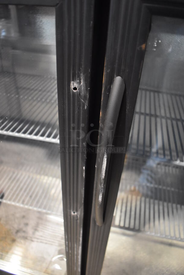 BRAND NEW SCRATCH AND DENT! KoolMore BC-2DSW-BK Metal Commercial 2 Door Cooler Merchandiser w/ Poly Coated Racks. 115 Volts, 1 Phase. 35.5x20x35. Tested and Working! - Image 8 of 8