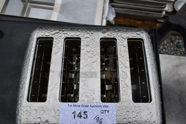 Waring WCT708 Stainless Steel Commercial Countertop 4 Slot Toaster. 120 Volts, 1 Phase.  - Image 3 of 5