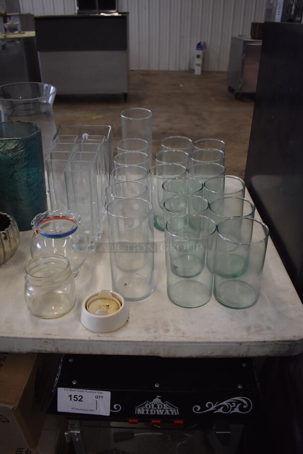 ALL ONE MONEY! Lot of Contents on Table Including Votives, Vases and Glasses! - Image 4 of 11