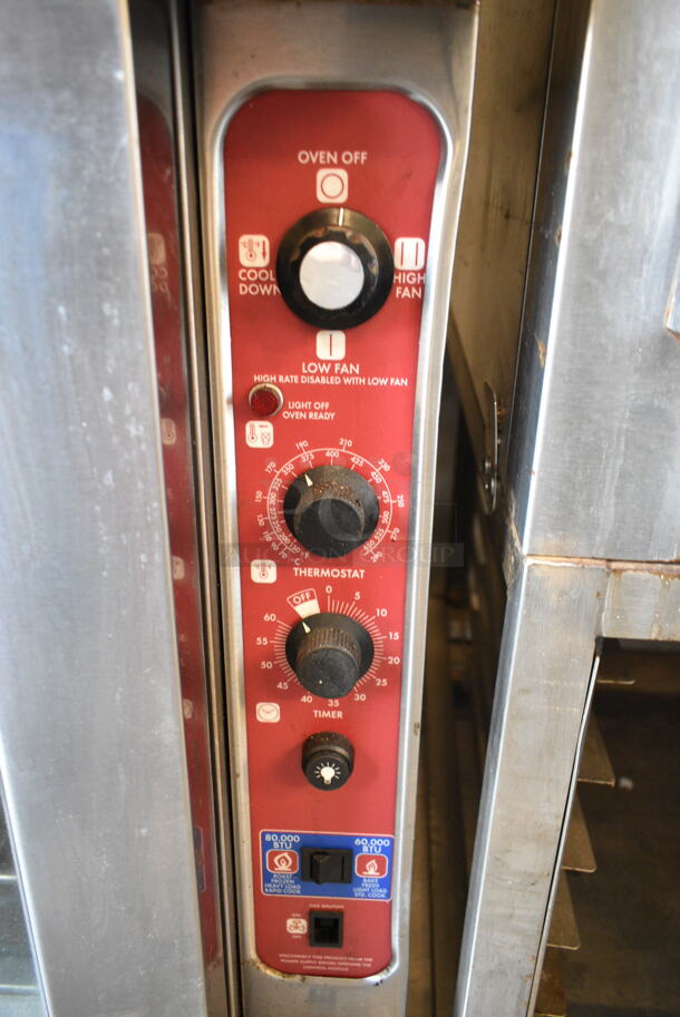 2 Blodgett DFG1XL/AA Stainless Steel Commercial Natural Gas Powered Full Size Convection Oven w/ View Through Doors, Metal Oven Racks and Thermostatic Controls. 2 Times Your Bid! - Image 3 of 11