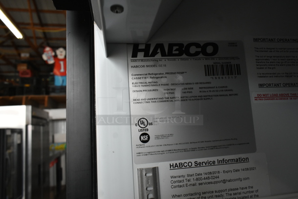 2019 Habco SE18 Metal Commercial Single Door Reach In Cooler Merchandiser w/ Poly Coated Racks. 115 Volts, 1 Phase. Tested and Working! - Image 5 of 5
