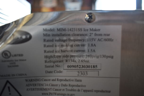 BRAND NEW SCRATCH AND DENT! Whynter MIM-14231SS Stainless Steel 14” Undercounter Automatic Marine Ice Maker 23lb Daily Output. See Pictures for Dent. 115 Volts, 1 Phase. Tested and Working! - Image 6 of 7