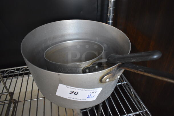 2 Metal Sauce Pots. 21.5x12x6, 14x7.5x4. 2 Times Your Bid! - Image 2 of 3