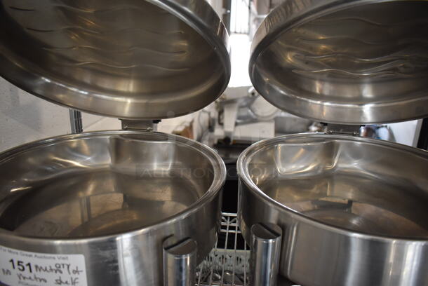 ALL ONE MONEY! Lot of Contents of Shelving Unit Including Chafing Dishes, Dish Caddies, Ceramic Plates, Bowls, Silverware. Does Not Include Shelving Unit.  - Image 12 of 12