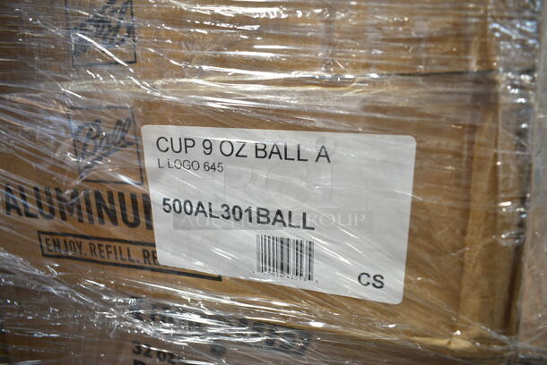 PALLET LOT of 43 BRAND NEW Boxes Including 500AL301BALL Ball 9 oz. Customizable Aluminum Cup with Ball Logo Design - 645/Case, 394325L Noble NexGen Powder-Free Disposable Blue Hybrid 3 Mil Thick Gloves - Large - 1000/Case, 128HD32COMBO ChoiceHD 32 oz. Microwavable Translucent Plastic Deli Container and Lid Combo Pack - 240/Case, 130ROLLKFSSH Visions 18" x 15 1/2" Pre-Rolled Linen-Feel White Napkin and Hammersmith Heavy Weight Silver Plastic Cutlery Set - 100/Case, 128HD16BULK ChoiceHD 16 oz. Microwavable Translucent Plastic Deli Container - 480/Case, 2 Box 5001RT800B Lavex 8" White Hardwound Paper Towel, 800 Feet / Roll - 6/Case, 5001RTSELNAT Lavex Select 1-Ply Natural Kraft Paper Towel Roll, 665 Feet / Roll - 6/Case, Dart 85HTB1R 8" x 8" x 3" Black Foam Square Take Out Container with Perforated Hinged Lid, 50010CAFE Choice 10 oz. Cafe Print Poly Paper Hot Cup - 1000/Case, 407CPAN62A Choice 6" x 2" Round Straight-Sided Aluminum Cake Pan, 612527PCO Choice 7" Round Standard Weight Foil Take-Out Pan with Dome Lid, 561L850YL Creative Converting 013014 100' Mimosa Yellow Disposable Plastic Table Cover, 176BD5BR Choice 5 Gallon Brown Beverage / Juice Dispenser. 43 Times Your Bid!  - Image 2 of 12