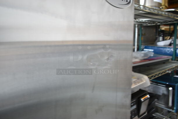 BRAND NEW SCRATCH AND DENT! KoolMore RIF-1D-SS12C Stainless Steel Commercial Single Door Reach In Freezer w/ Poly Coated Racks. Door Needs To Be Fixed; Won't Shut. 115 Volts, 1 Phase. Tested and Working! - Image 3 of 7