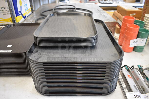 ALL ONE MONEY! Lot of 94 Various Poly Trays; 10 Brown, 84 Black. 10.5x13.5x1, 13.5x17.5x1 - Image 2 of 5