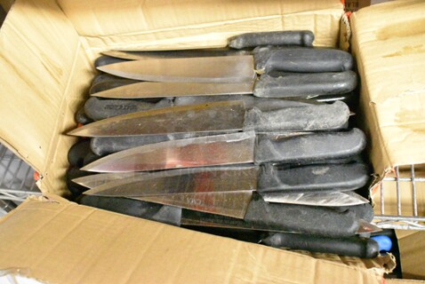 50 SHARPENED Stainless Steel Knives Including Chef Knives. 50 Times Your Bid! 
