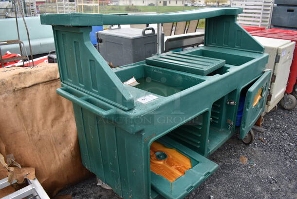 Green Poly Insulated Portable Buffett Station on Commercial Casters. 76x30x52 - Image 2 of 11