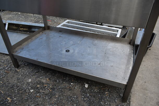 Stainless Steel Table w/ Cut Outs and Under Shelf. - Image 3 of 4