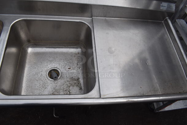 Stainless Steel 3 Bay Sink With Faucet And 2 Drain Boards. - Image 6 of 7