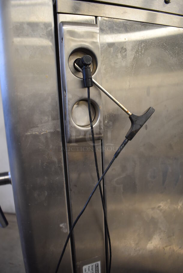 LATE MODEL! Blodgett BLCT-62 H / CPE 2.06 Stainless Steel Commercial Electric Powered Combi Oven w/ Hoodini Hood on Commercial Casters. 208 Volts, 3 Phase. 44x41x84 - Image 9 of 10