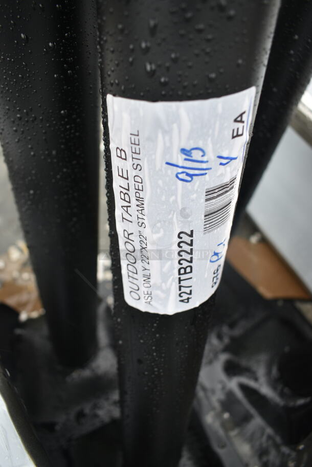 4 BRAND NEW SCRATCH AND DENT! Black Metal Table Base Column. 4 Times Your Bid! - Image 5 of 5