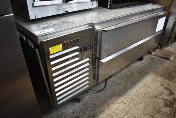 2017 Trauslen TE060HT Stainless Steel Commercial 2 Drawer Chef Base on Commercial Casters. 115 Volts, 1 Phase. Tested and Working! - Image 2 of 7