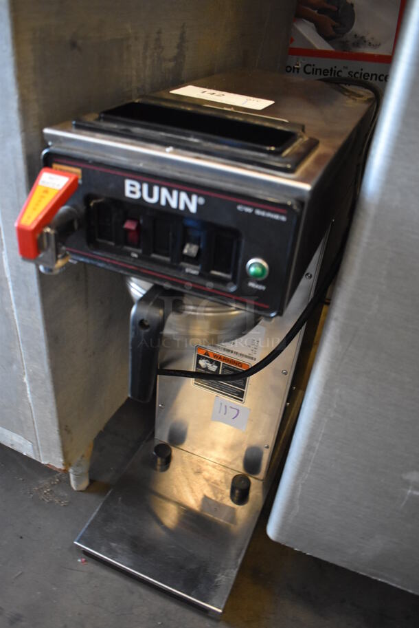 2017 Bunn CWTF-APS DV Stainless Steel Commercial Countertop Coffee Machine w/ Hot Water Dispenser and Metal Brew Basket. 120 Volts, 1 Phase. 8x20x25 - Image 2 of 5