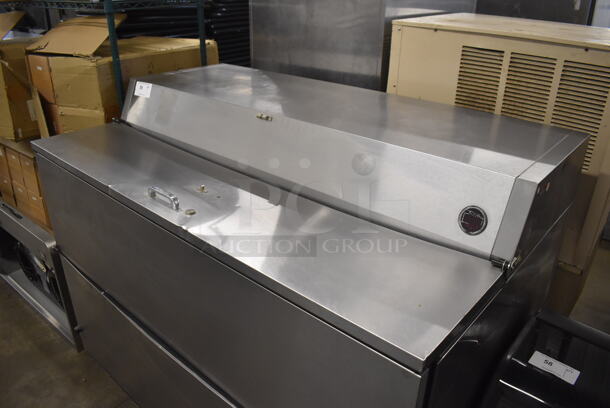 True TMC-58-S Stainless Steel Commercial Milk Cooler on Commercial Casters. 115 Volts, 1 Phase. 58x34x47. Tested and Working! - Image 2 of 6