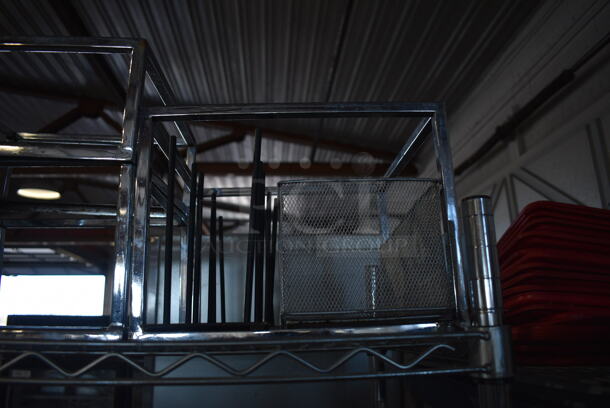 ALL ONE MONEY! Tier Lot of Various Items Including Wooden Bucket and Metal Risers - Image 3 of 4