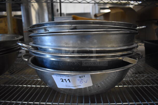 8 Various Metal Colanders. Includes 19.5x16x5. 8 Times Your Bid! - Image 3 of 3
