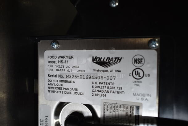 BRAND NEW SCRATCH AND DENT! Vollrath HS-11 11 Qt. Round "Heat 'n Serve" Rethermalizer Soup Kettle Food Warmer. 120 Volts, 1 Phase. See Pictures For Dents on Back. Tested and Working! - Image 5 of 5