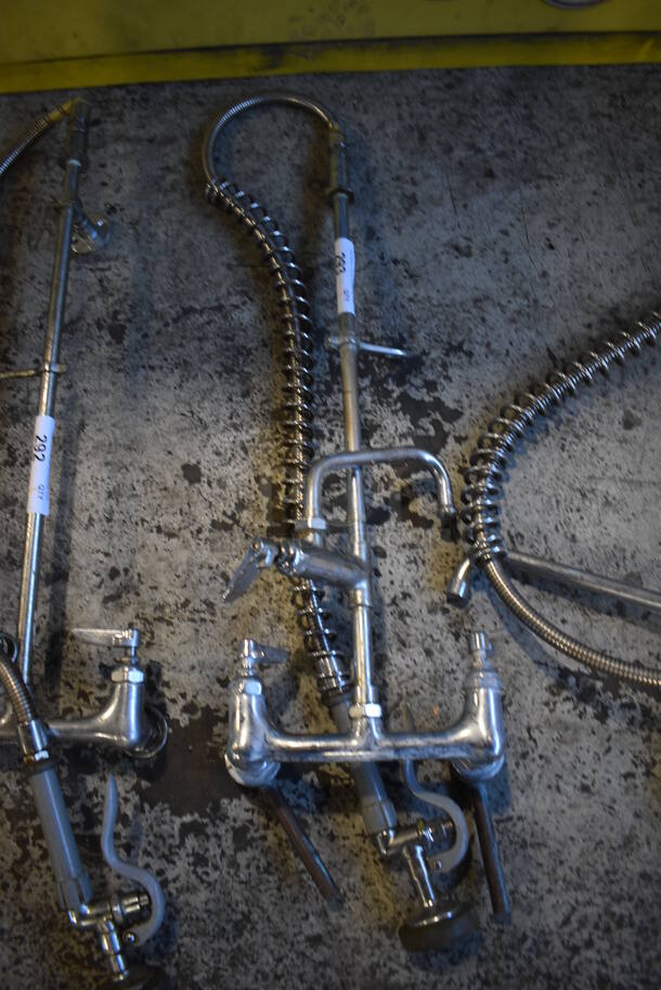 Metal Commercial Spray Nozzle Attachment w/ Faucet and Handles - Image 1 of 3