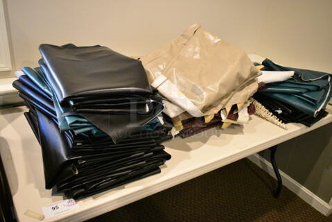 ALL ONE MONEY! Lot of Various Items Including Table Cloths. Does Not Include Table. (secondary dining room) 