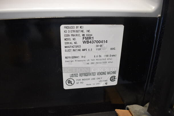 BRAND NEW! KD Distributing Model FMR1 Metal Commercial Refrigerated Juice Mate Vending Machine. 115 Volts, 1 Phase. 28x27x56. Tested and Working! - Image 7 of 7