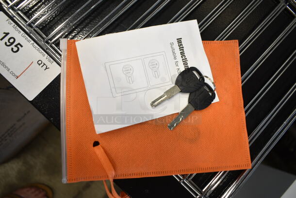 BRAND NEW SCRATCH AND DENT! Black Metal 2 Compartment Safe.  - Image 4 of 12