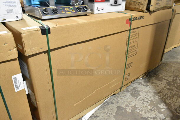 BRAND NEW IN CRATE! Micro Matic BB95 Stainless Steel Commercial 3 Door Back Bar Cooler. 115 Volts, 1 Phase.  - Image 2 of 5