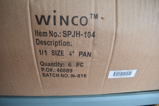 6 BRAND NEW IN BOX! Winco SPJH-104 Stainless Steel Full Size Drop In Bins. 1/1x4. 6 Times Your Bid! - Image 3 of 3