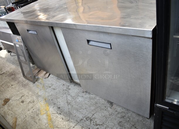 Randell 9235-32-7 Stainless Steel Commercial 2 Door Work Top Cooler w/ Back Splash. 115 Volts, 1 Phase. Tested and Working! - Image 1 of 6