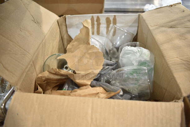 ALL ONE MONEY! Lot of 4 Boxes of Various Glassware Including Wine Glasses,  - Image 4 of 7