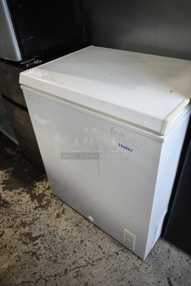 Haier HCM050EC Metal Chest Freezer w/ Hinge Lid. 115 Volts, 1 Phase. Tested and Working! - Image 1 of 3