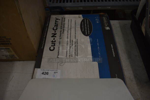 6 BRAND NEW IN BOX! San Jamar Cut N Carry White Cutting Boards. 15x20x0.5. 6 Times Your Bid! - Image 3 of 3