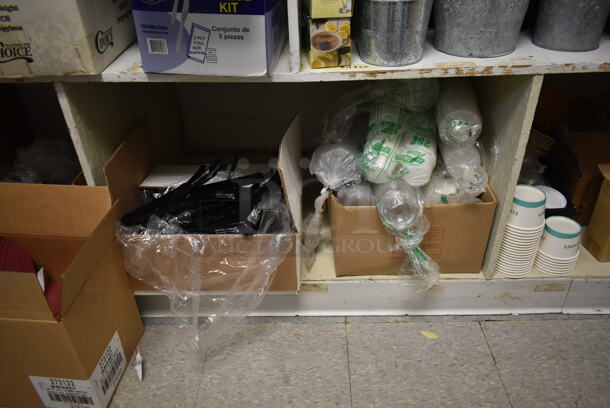 ALL ONE MONEY! Lot of 4 Tiers of Various Items Including Paper Products. (dish room) - Image 7 of 11