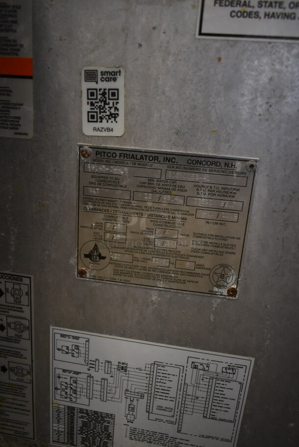 Pitco Frialator PG14D-CHHLM Pasta Perfect Stainless Steel Commercial Natural Gas Powered Floor Style Pasta Cooker on Commercial Casters. 77,500 BTU. - Image 5 of 5