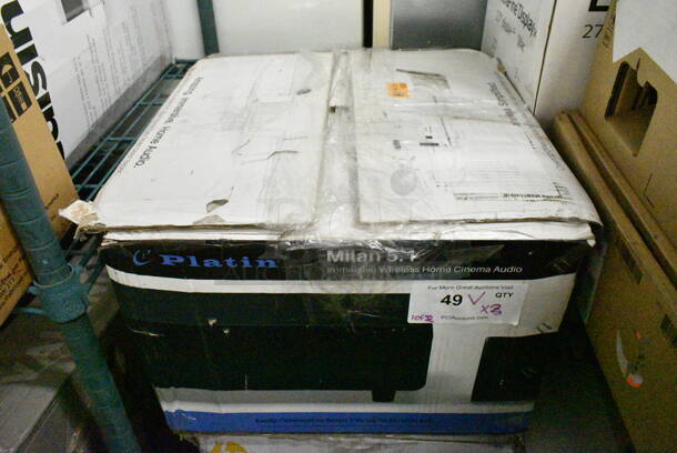 2 Various Items IN ORIGINAL BOX Including Platin Milan 5.1 Wireless Home Cinema Audio System, HP Color Laser Jet Pro Printer. 2 Times Your Bid! - Image 2 of 8