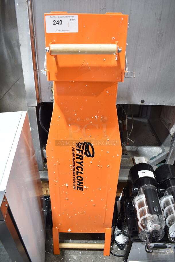 BRAND NEW SCRATCH AND DENT! Fryclone 259TRANSPB Metal Orange 70 - 100 lb. Fryer Oil Shuttle - Image 2 of 5
