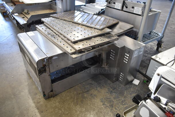 Ovention C20003PH Stainless Steel Commercial Electric Powered Conveyor Pizza Oven. Missing Conveyor Belt. 208/240 Volts, 3 Phase.
 - Image 3 of 7