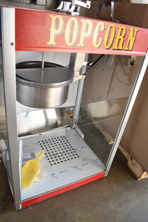 BRAND NEW SCRATCH AND DENT! Paragon TP-12 Metal Commercial Theater 12 oz. Popcorn Machine. 120 Volts, 1 Phase. Tested and Does Not Power On - Image 4 of 7