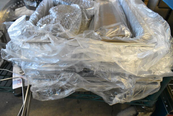 3 BRAND NEW SCRATCH AND DENT! Choice Economy 8 Qt. Full Size Stainless Steel Chafer with Folding Frame. 3 Times Your Bid!  - Image 6 of 6