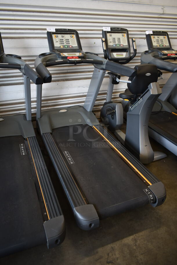 Matrix Ultimate Deck Commercial Floor Style Treadmill. Tested and Working! - Image 1 of 6