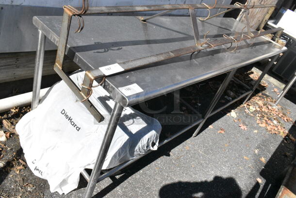 Stainless Steel Table w/ Metal Under Shelf. Does Not Come w/ Contents. (out back) - Image 1 of 1
