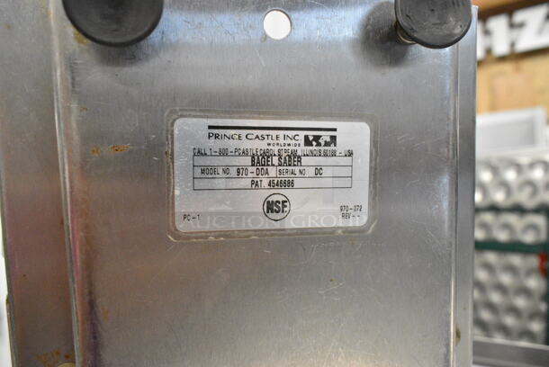 Prince Castle 970-DDA Stainless Steel Commercial Countertop Bagel Slicer.  - Image 4 of 4