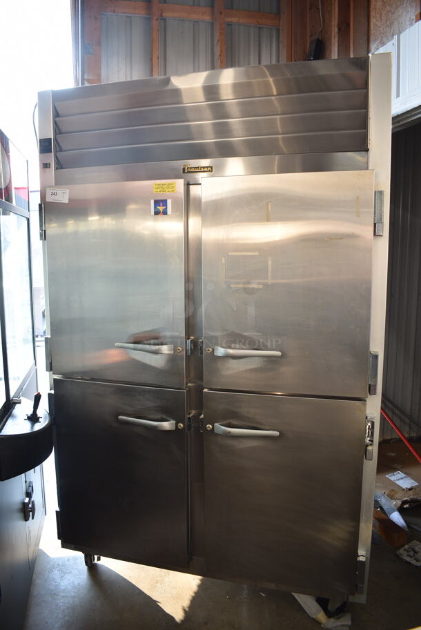 Traulsen G20000 Stainless Steel Commercial 4 Half Size Door Reach In Cooler on Commercial Casters. 115 Volts, 1 Phase. Tested and Powers On But Does Not Get Cold - Image 1 of 7