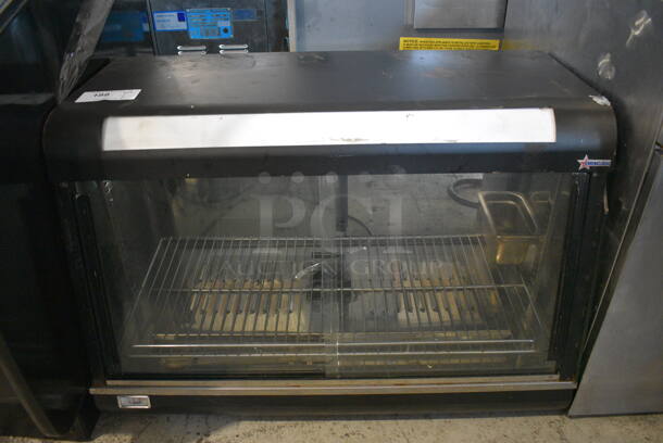 Omcan Model DW-CN-0902 Metal Commercial Countertop Heated Display Case Merchandiser. 110 Volts, 1 Phase. 36x20x25. Tested and Working!