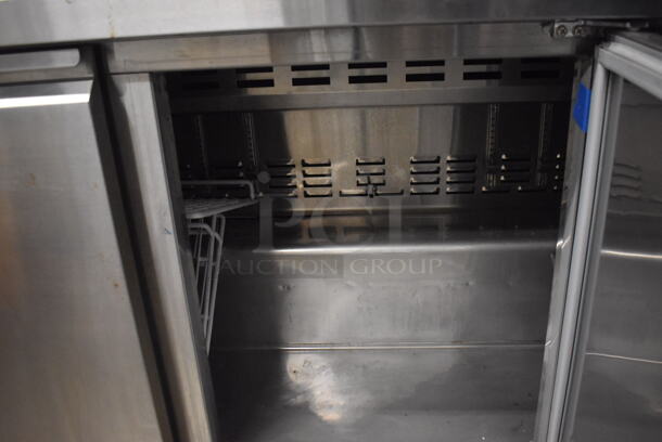 Avantco 178SCL3 Stainless Steel Commercial Sandwich Salad Prep Table Bain Marie Mega Top on Commercial Casters. 115 Volts, 1 Phase. 70.5x30x42. Tested and Working! - Image 5 of 7