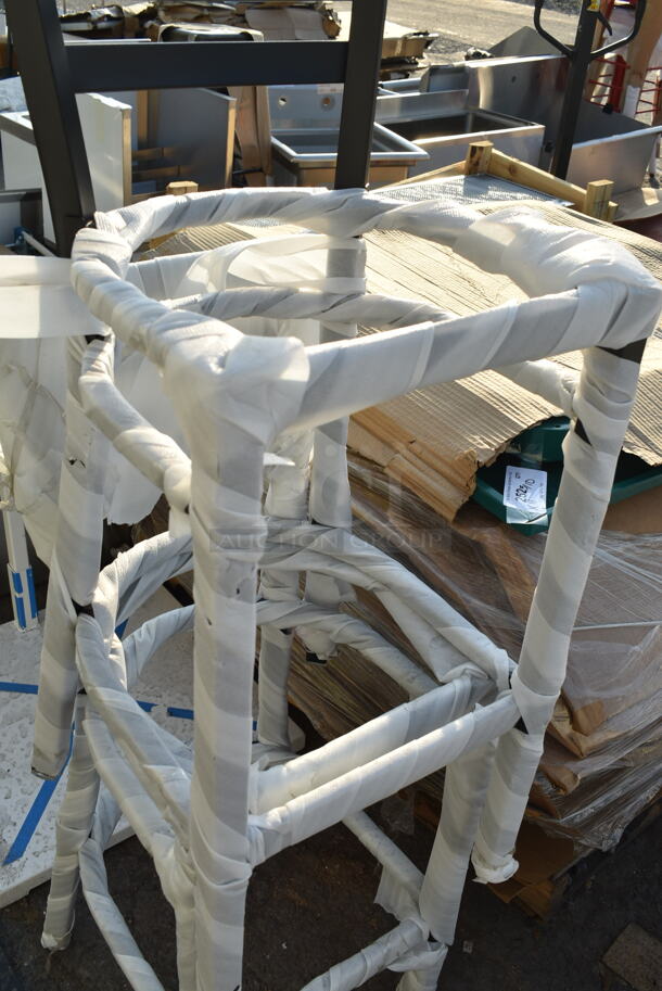 2 BRAND NEW SCRATCH AND DENT! Lancaster Table & Seating Black Metal Bar Height Chair. 2 Times Your Bid! - Image 3 of 4