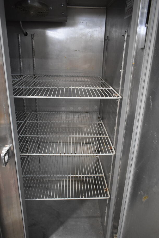 Continental 2R Stainless Steel Commercial 2 Door Reach In Cooler w/ Poly Coated Racks on Commercial Casters. 115 Volts, 1 Phase. Tested and Working! - Image 3 of 5